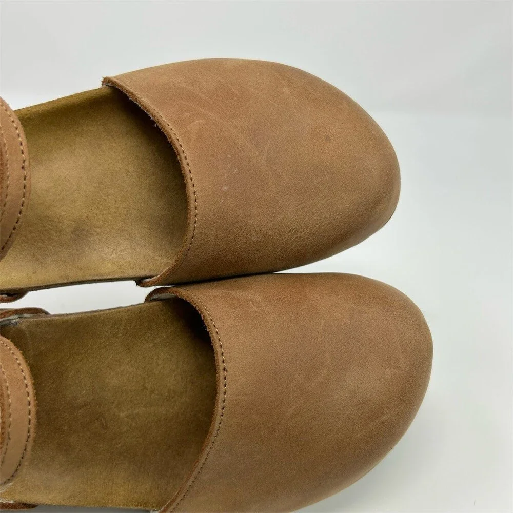 El Naturalista Brown Mary Jane Slingback Closed Toe Sandals Womens EU 37 (US 7) - Picture 11 of 13